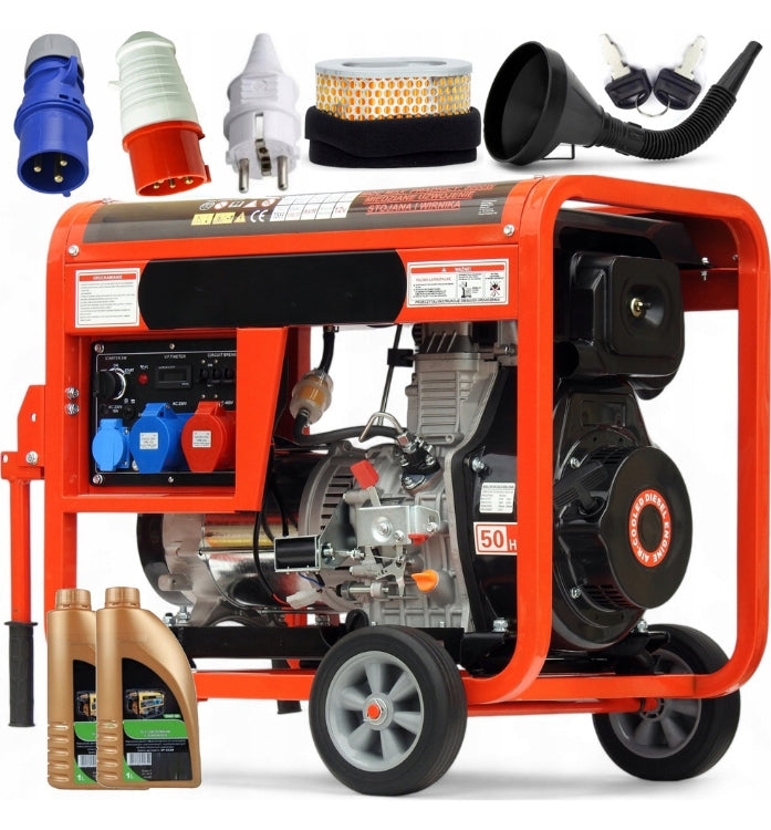 Agregat Generator Prądu Diesel Dual Power Trójfazowy Prezent