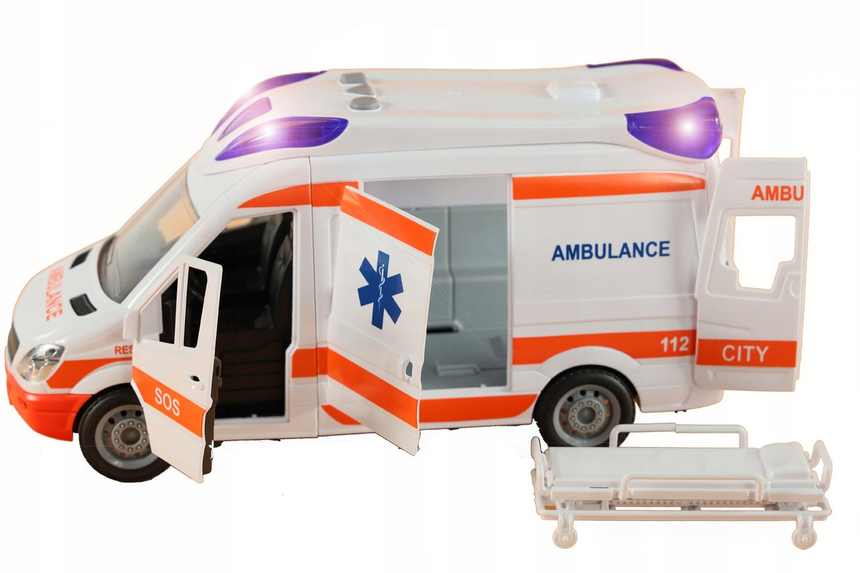 Ambulans Karetka Pogotowie 1:16 z Efektami Dźwiękowymi i Świetlnymi