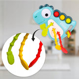 Zabawka Sensoryczna Gryzak Kabelki Montessori Niebieski Dinozaur dla Dzieci