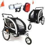 Przyczepka Rowerowa z Amortyzatorem 3w1 Pro Led Jogger dla 2 Dzieci Zabawka