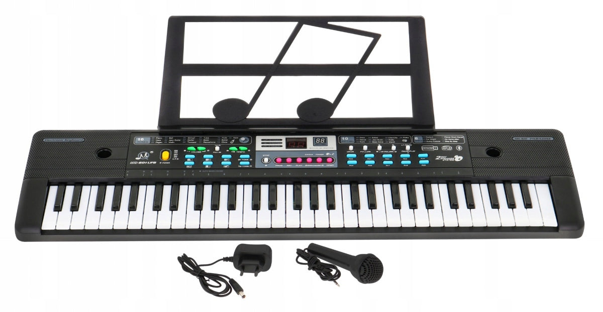 Keyboard Organy dla Dzieci Organki Stojak na Nuty Mikrofon do Nauki Gry