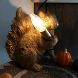 Lampa Stołowa Złota Wiewiórka Lampka Nocna Elegancka w Kształcie Wiewiórki