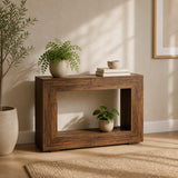 Stolik Konsolowy HOGA-JW0885X 122,5x29,8x81,8 cm Brązowy Solidny i Trwały