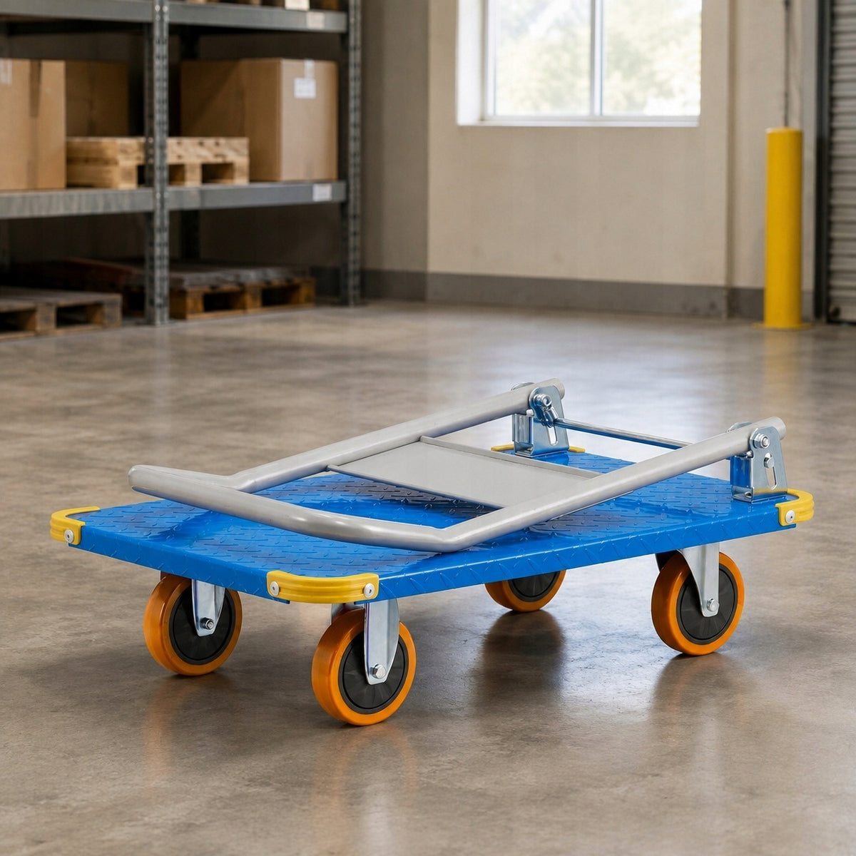 Wózek Magazynowy Platformowy Transportowy Pełne Koła Udźwig 150 KG MAX