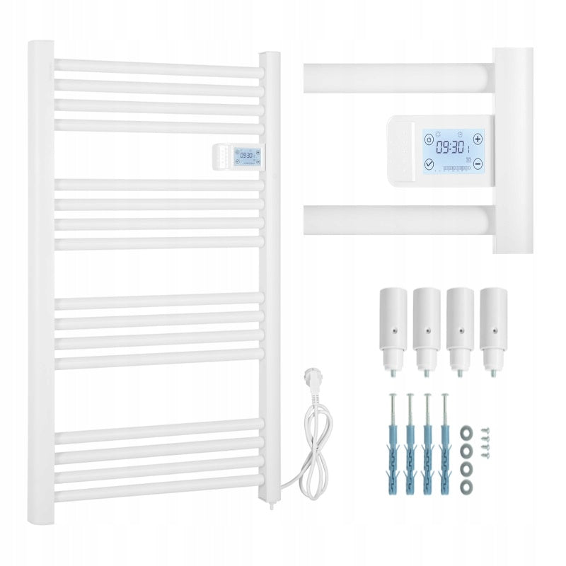 Grzejnik Łazienkowy Elektryczny Drabinka Programator 53x96cm 500W Aluminium