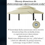 Dach Pawilon Poszycie M5 Beżowy 4x3m z Kominem do Cyrkulacji Wodoodporny