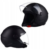Kask Motocyklowy Otwarty CHOPPER Otwierany VITO UNO Czarny Mat M