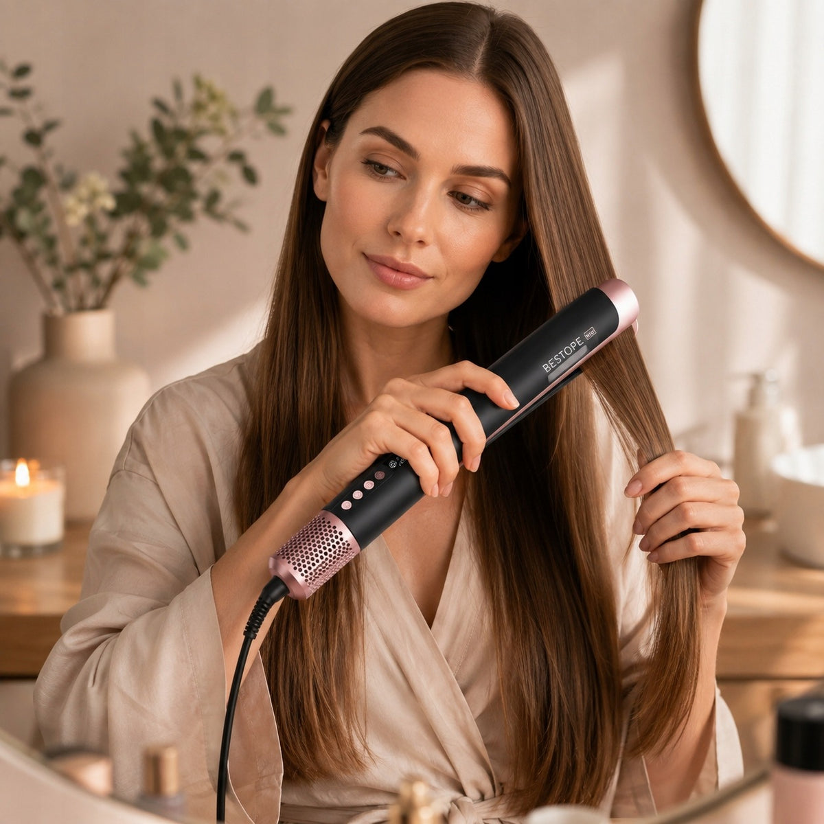 Prostownica Suszarka do Włosów 2w1 Bestope Air Straight Hair 1300W Czarny