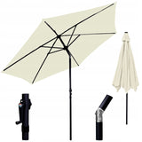 Duży Parasol Ogrodowy 300 Cm Regulowany Mocny Z Korbką Porządny BIAŁY