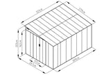 Domek Ogrodowy UNIWERSALNYM Jednospadowym Dachem Antracyt 279x321 cm