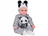 Lalka Chłopiec jak Żywa Ubrana Kombinezon Miękka Urocza Panda Prezent 45 cm