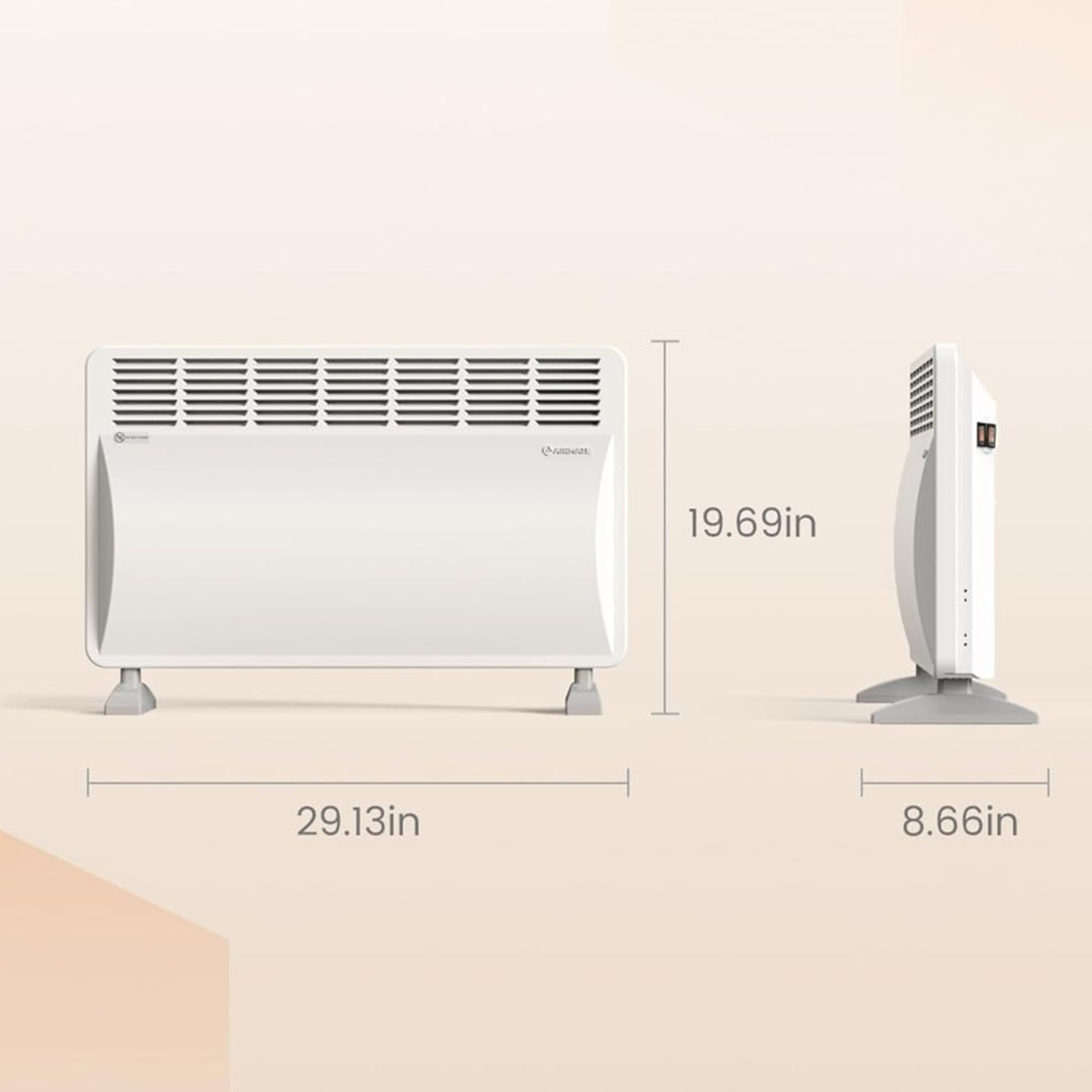 Grzejnik Konwektorowy Konwekcyjny Ogrzewanie Elektryczne o Długości 74 cm