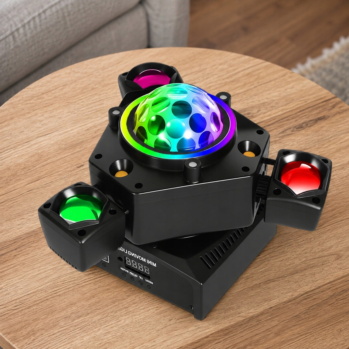 Światło Sceniczne LED RGBW 150 W Aktywowany Dźwiękiem z Pilotem DMX512