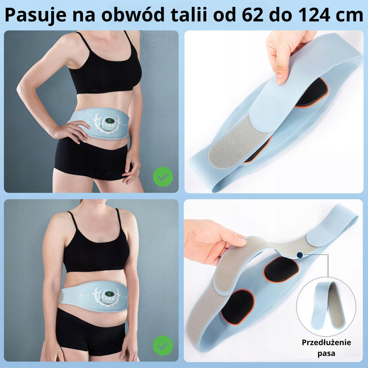 ElektroStymulator Mięśni Brzucha Pas Odchudzający ABS 6 Trybów UNIWERSALNY