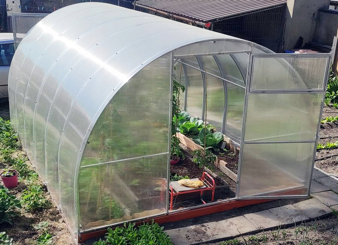 Szklarnia Poliwęglan Prosta Półokrągła 3x6m 4mm 40x20 Tunel Solidny