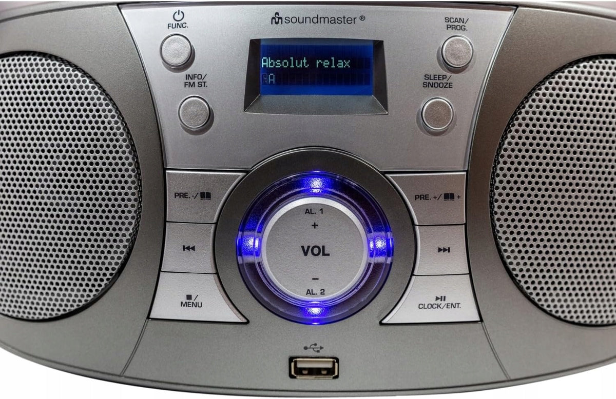 Bombox Radio Sieciowe Zegar Budzik Bluetooth Soundmaster SCD1800TI CD/MP3