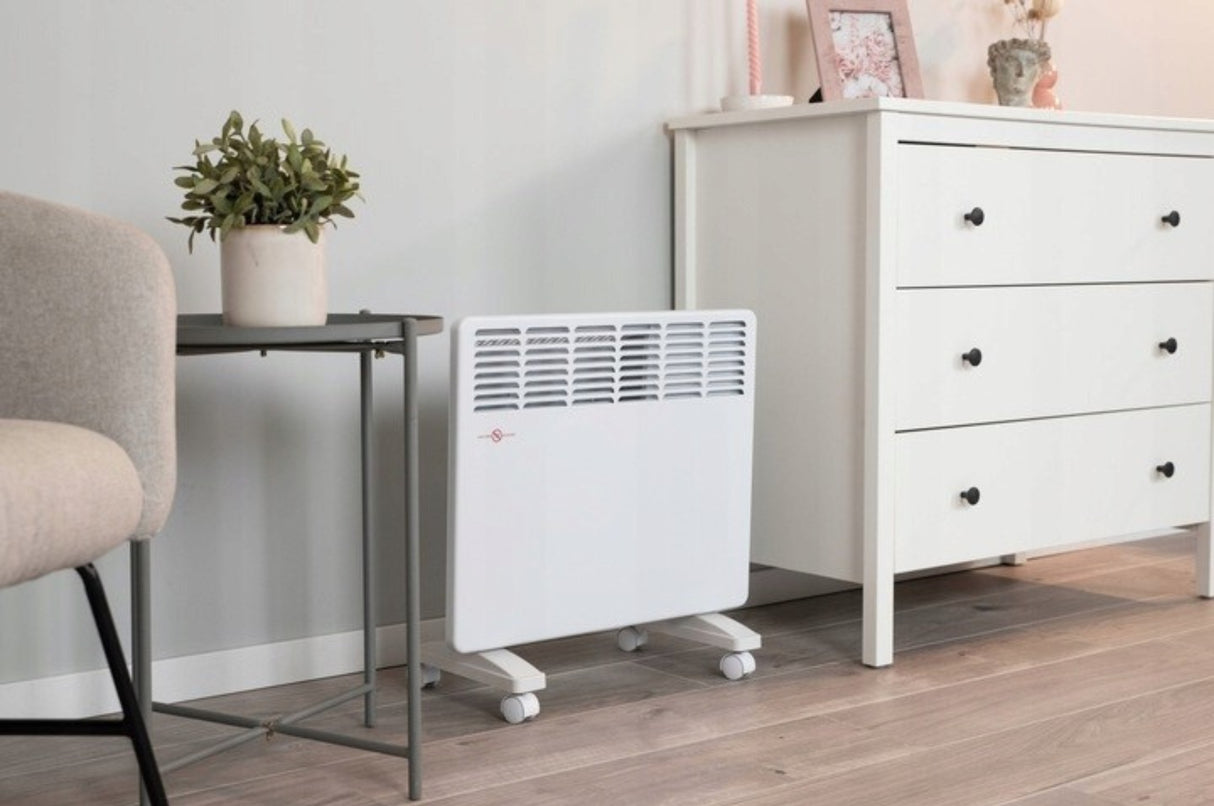 Grzejnik Konwektorowy Elektryczny z Termostatem WiFi Biały 1000 W Dotykowy
