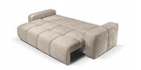 Sofa z Funkcją Spania i Pojemnikiem Beżowa Tkanina Perfect Harmony 59