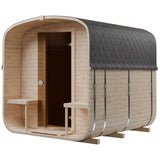 Sauna Ogrodowa z Piecem HARVIA VEGA BC80 Szwedzkie Drewno Quadro 240 cm