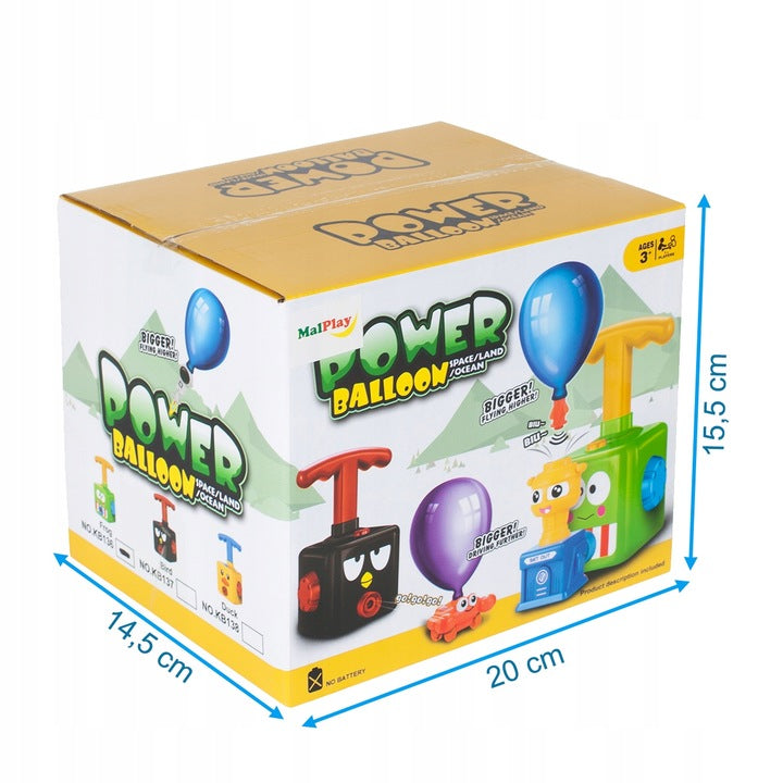Wyrzutnia Balonowa Aerodynamiczny SAMOCHÓD Prezent Dziecka Święta + GRATIS!