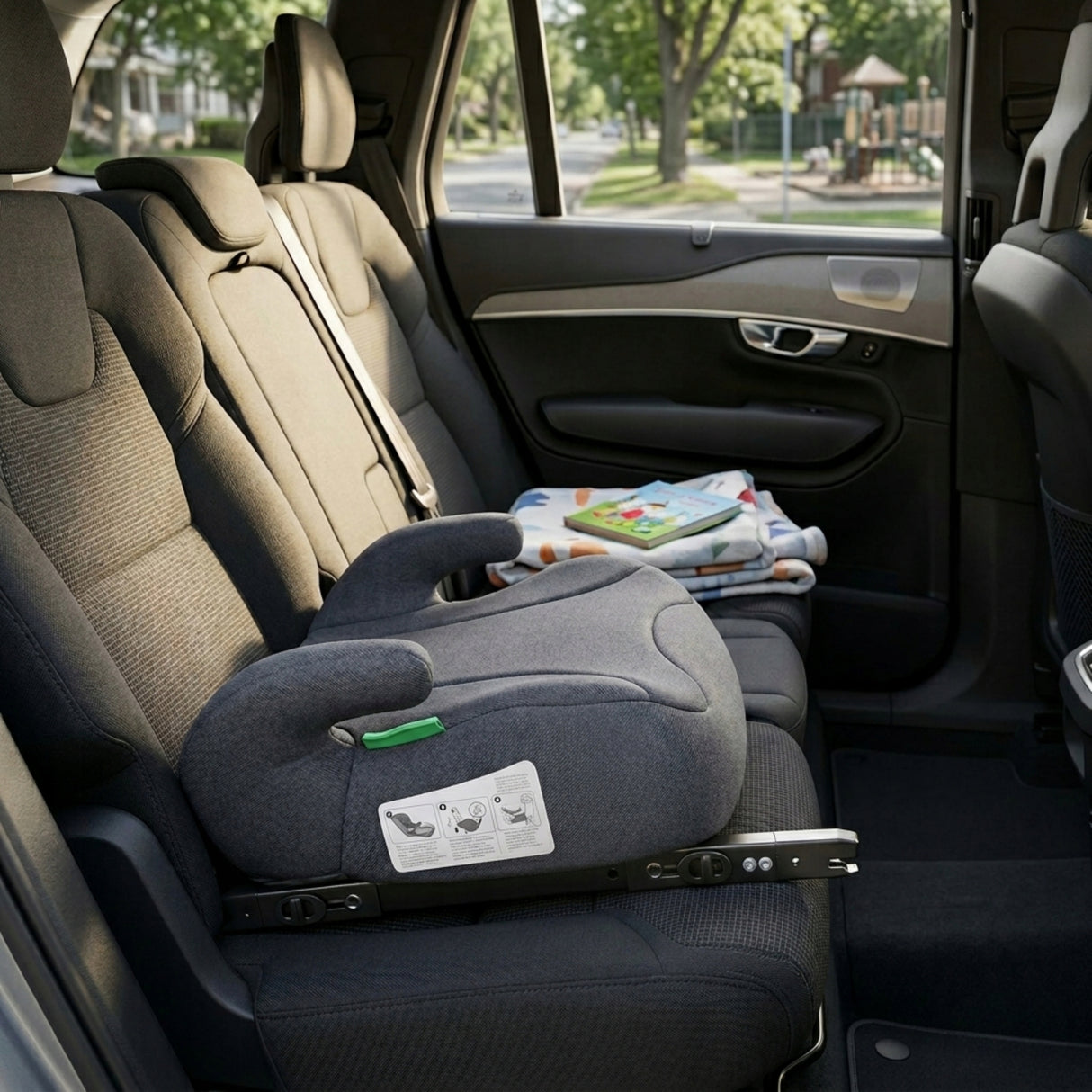 Fotelik Samochodowy Podstawka ISOFIX i-Size 125-150 cm Grafit Dla Dziecka
