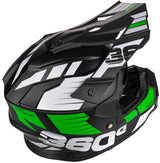 Kask Cross Enduro M Homologacja EU Lekki Deflektor MTB Quad Zielony