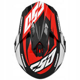 Kask Motocyklowy Cross Cup/Two + Gogle, Kominiarka, Czerwony XL