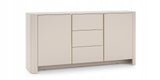 Komoda Dwudrzwiowa z Szufladami Zaokrąglona 168 cm Cashmere Gold 168x39 cm