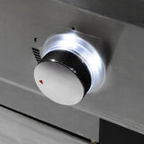 Grill Gazowy Ogrodowy z Kuchenką Boczną 5 Palnikó +Pokrowiec Srebrny 22,5kW