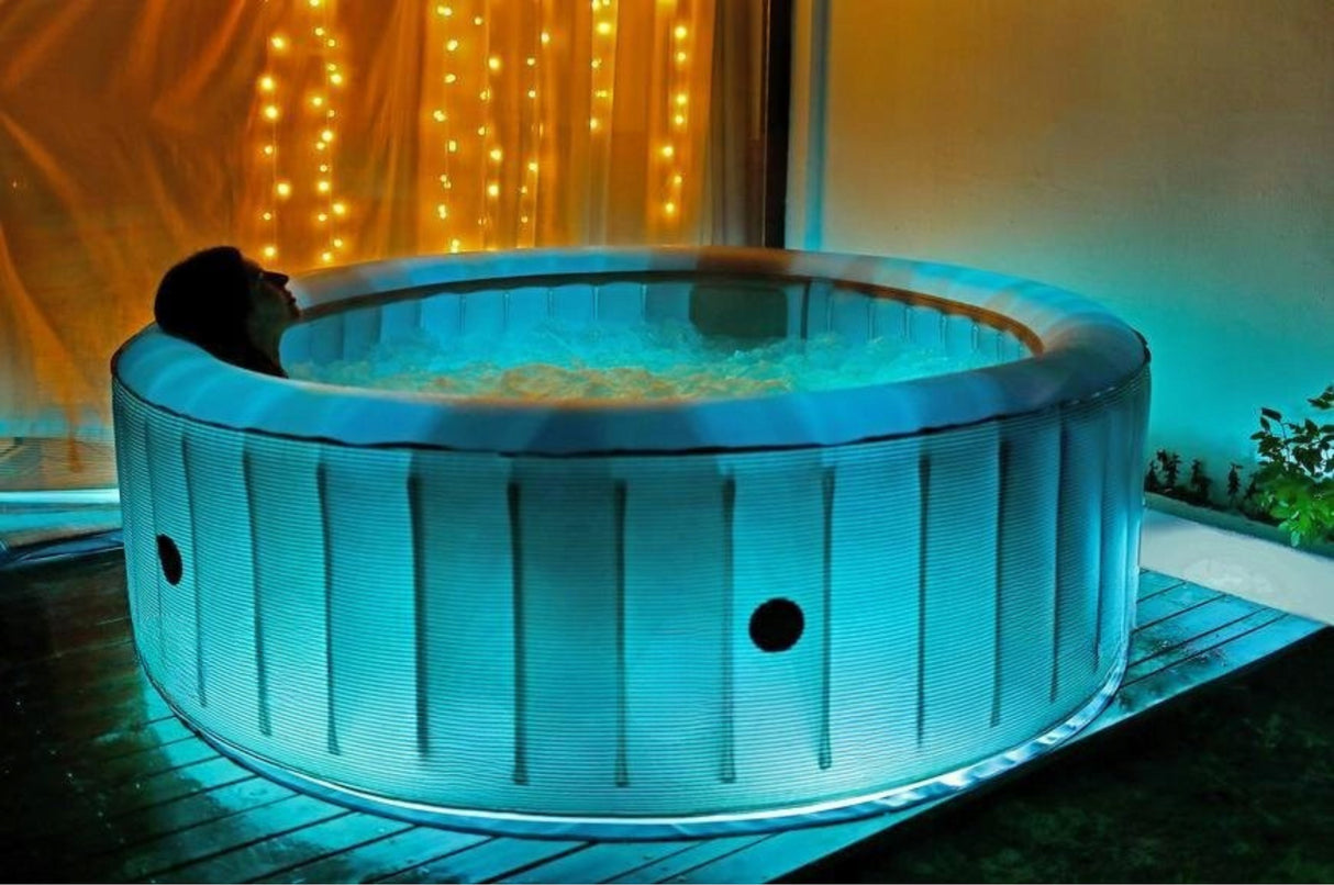 Basen z Hydromasażem Podświetlany Spa Dmuchany Pilot Relaks 930L 6-osobowy