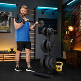 Stojak na Ciężary Obciążenia 3-Poziomowy Stojak na Gryf Talerze 360 Kg