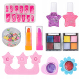 Zestaw Manicure w Kuferku dla Dzieci do Malowania Make Up Lakiery Paznokcie