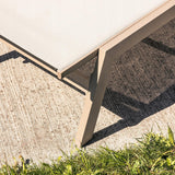 Leżak Ogrodowy Aluminiowy Regulowany Pięciostopniowa Regulacja Beżowy