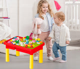 DUŻE KLOCKI PLASTIKOWE KOLOROWE STOLIK EDUKACYJNY
