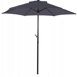 Składany Duży Parasol Ogrodowy 300Cm Na Taras Balkon Ciemny Szary Porządny