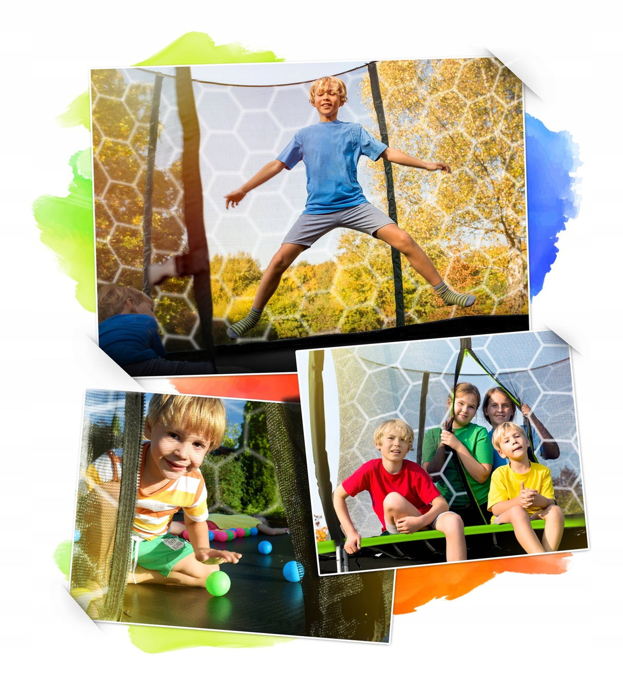 TRAMPOLINA OGRODOWA DLA DZIECI 252cm 8ft NEOSPORT POVES (244-252 cm)