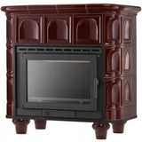 Piecyk Kominek Kaflowy Piec Koza Żeliwny BROWN 13kW Stalowy Ceramiczny