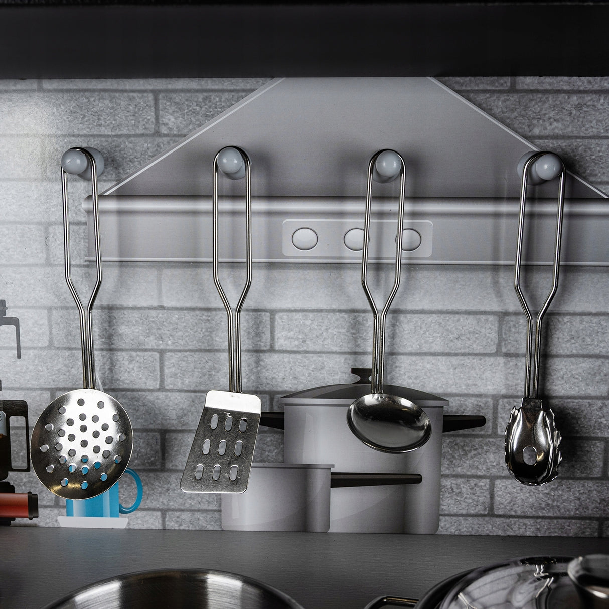 Kuchnia Drewniana Kuchenka z Akcesoriami Światło Led + Garnki dla Dzieci
