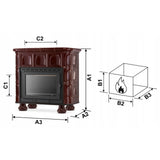 Piecyk Kominek Kaflowy Piec Koza Żeliwny BROWN 13kW Stalowy Ceramiczny