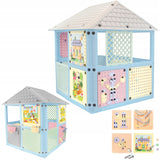 Domek Ogrodowy Dla Dzieci 6 Paneli Zabaw KOLOROWY 128 x 115 x 106 cm