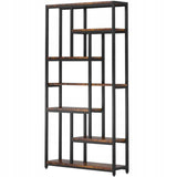 Regał 7-Poziomowy HOGA-U0020X Czarny / Brązowy 200 x 100 x 30 cm Trwały