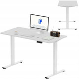 Biurko Stojące Poves Elektryczne Ergonomiczne Regulowane 100x60cm Białe