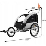 Przyczepka Rowerowa Transportowa Jogger do Roweru 2 Osobowa 3w1 dla Dzieci