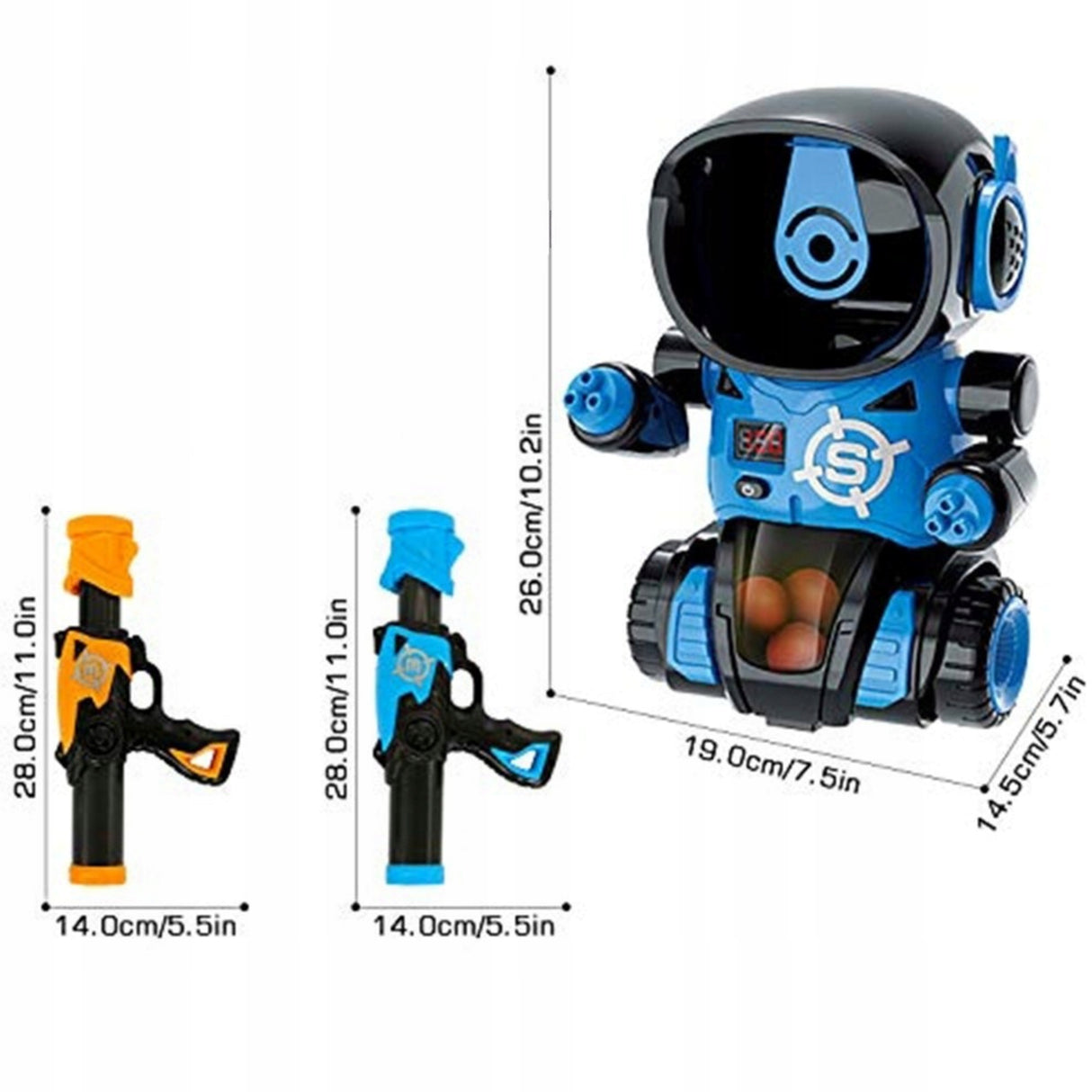 Głodny Robot Gra Zręcznościowa 2 Pistoletami Kulkami 3+ 24 Piankowych Kul