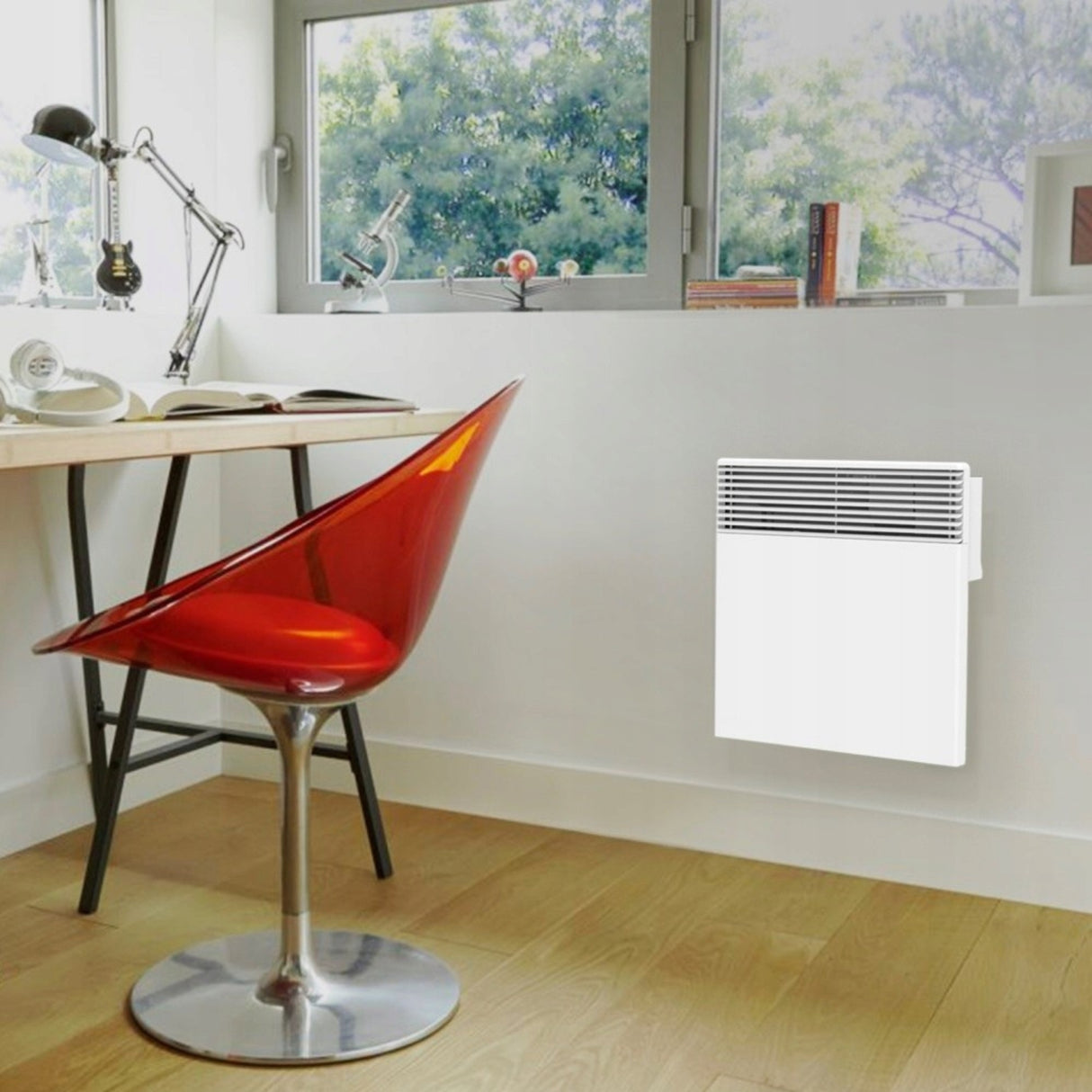 Grzejnik Elektryczny Termostat Programator Ścienny Solidny WiFi 2500W Biały