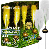 LAMPA OGRODOWA SOLARNA LED TRAWA PAMPASOWA ŚWIETLNA WBIJANA OZDOBA 2 Sztuki