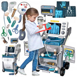 Wózek Medyczny Zestaw Lekarski Małego Doktora Lekarz EKG RTG RENTGEN XXL