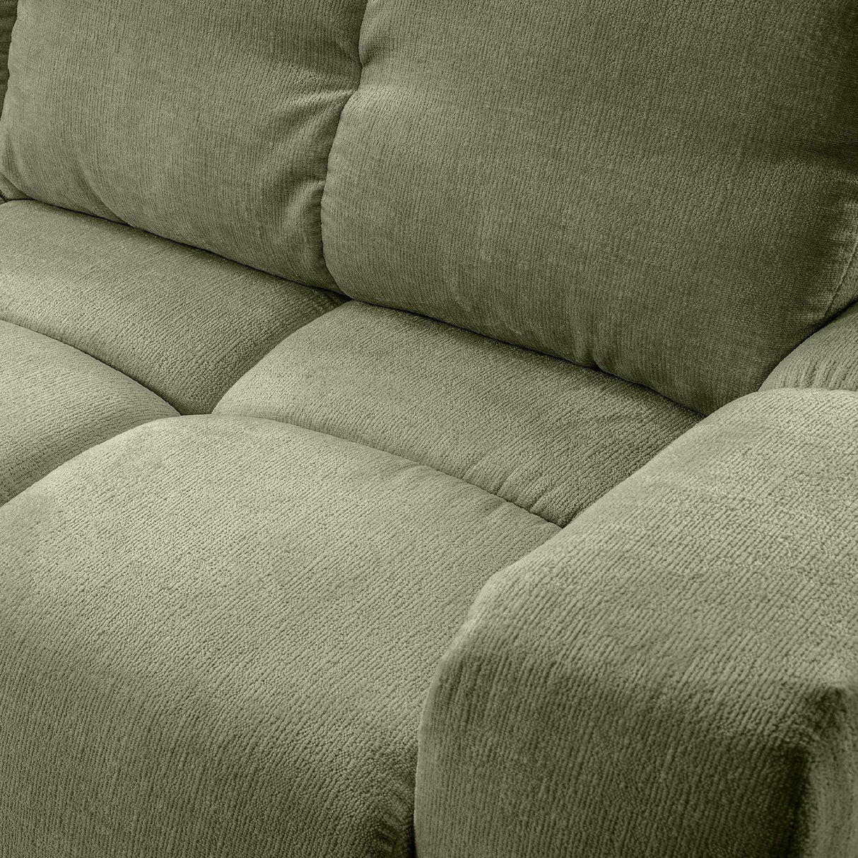 Sofa z Funkcją Spania Pojemnikiem Oliwkowo-Zielona Tkanina Perfect Harmony