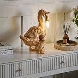 Lampa Stołowa Złota Kaczki Mała Duża Elegancka Stołowa Lampka 40cm Mosiądz