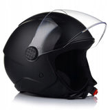 Kask Motocyklowy Otwarty CHOPPER Otwierany VITO UNO Czarny Mat XS